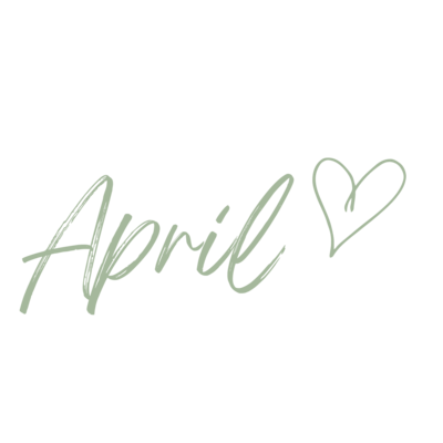 Aprils signature with a heart drawing