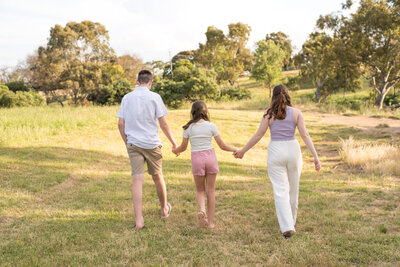 Kids hugging mum at the Nook, Sunbury..