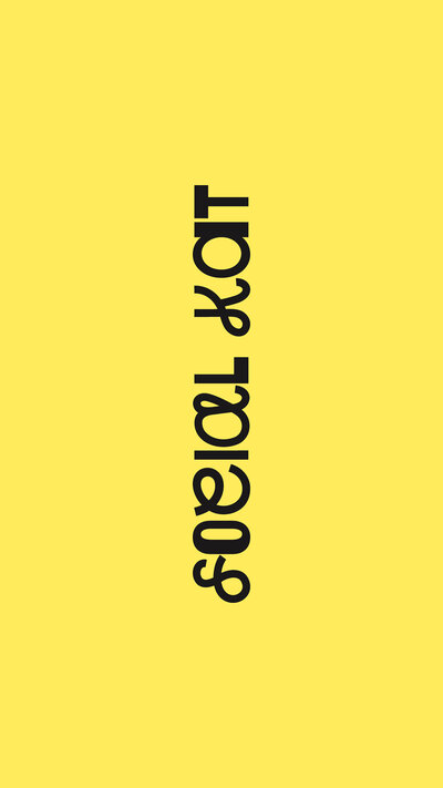 Social Kat black logo on yellow background
