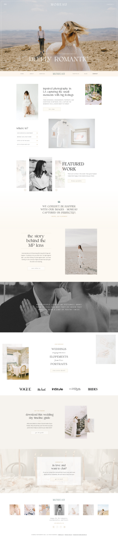 Mockup of desktop showit templates for photographers by Palme Design Co