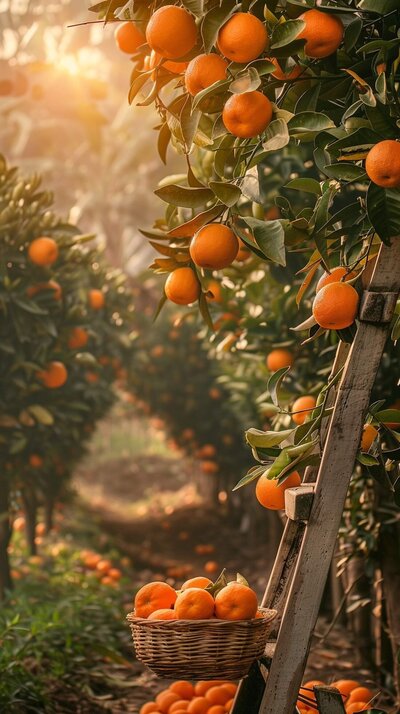 Thriving for the Long Run represented by a healthy orange grove