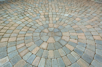 Circular paver patio 