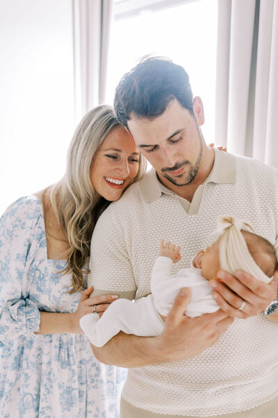 parents and baby taken by a boston newborn photographer