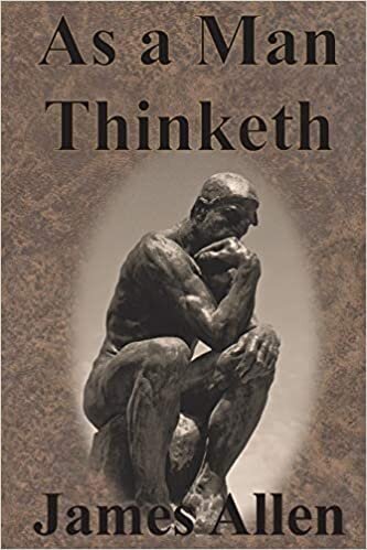 Brownish gray book cover with statue of man thinking