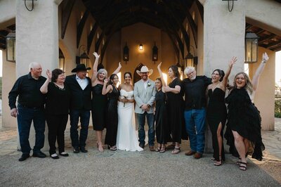 Family celebrates couple after the ceremony at Chapel Dulcinea