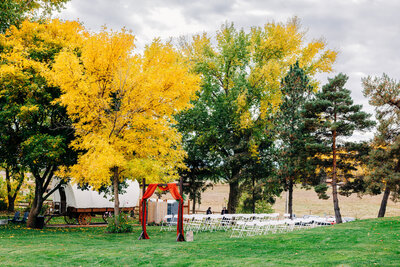 Wedding venue grounds at Snooze N Fly Farm in Ronan, MT