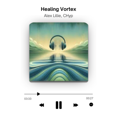 A visual representation of a custom-made hypnosis track, tailored to support personal healing, transformation and wellness through targeted audio therapy.