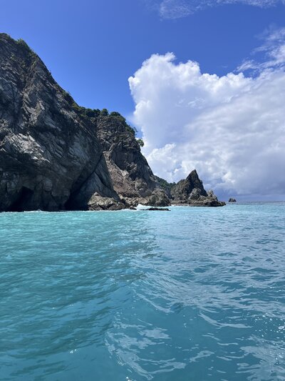 Costa Rica Ocean with Cliff