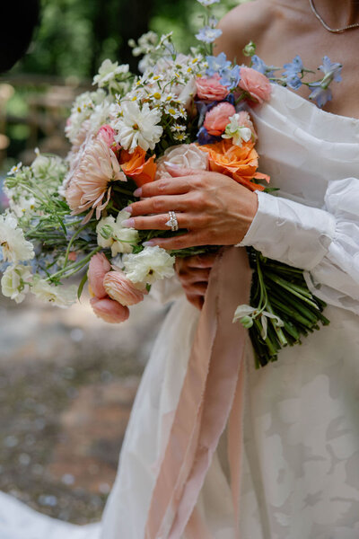 close up of bride's ring atlanta wedding