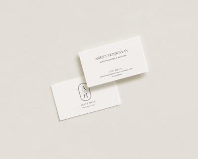 Luxury brand identity business card design