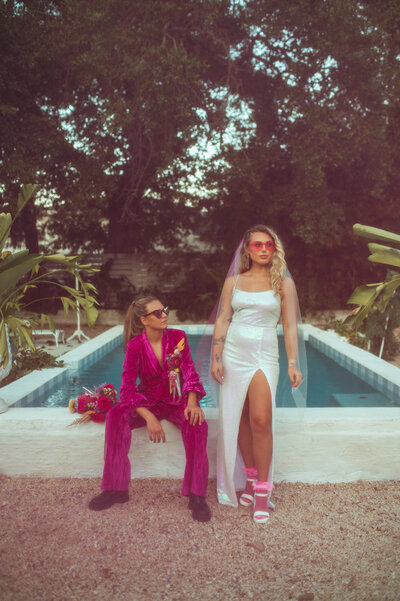 LGBTQIA+ wedding elopement photographer ocean springs mississippi the bootleg howl gulf coast weddings