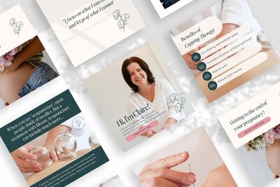 Instagram post templates for Bloom Acupuncture Auckland