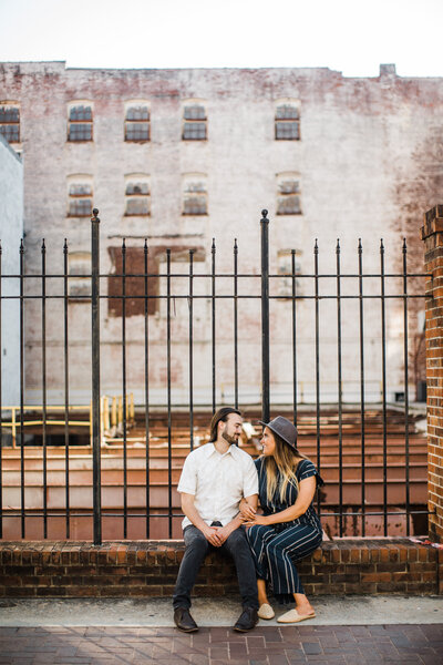 relaxed downtown engagment session