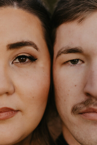 Close up of couple's portrait