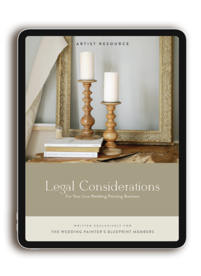 Wedding Painter's Blueprint Course Bonus - Legal Considerations ipad mockup