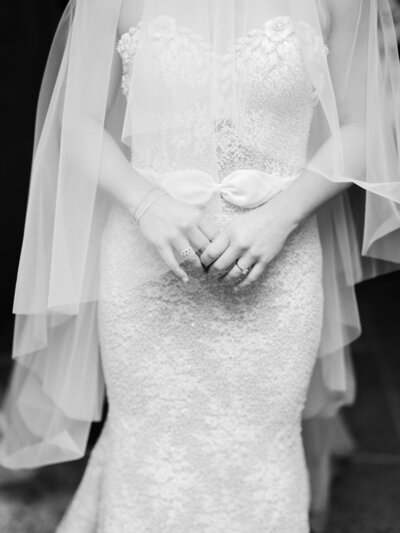 Fine art wedding photographer capturing an elegant bridal portrait, featuring soft natural light and timeless beauty at a high-end wedding.