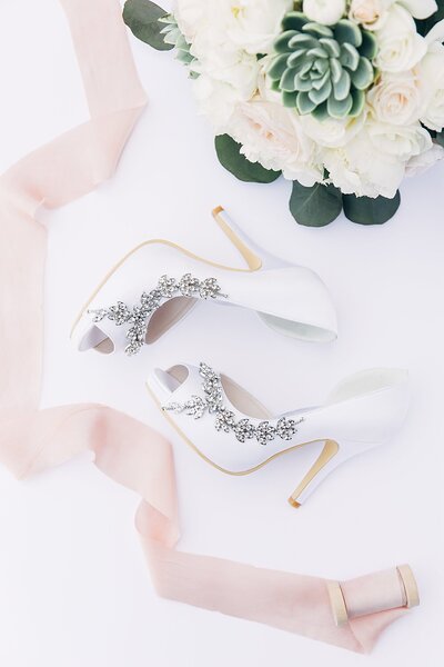 Bride and groom walk up memorial steps at their DC wedding
