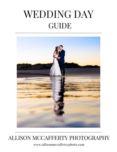 free wedding planning guide with a bride and groom standing by the ocean in New Jersey