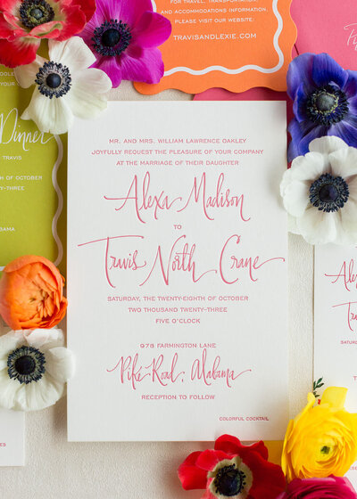 ByGeorge Press wedding invitation suite