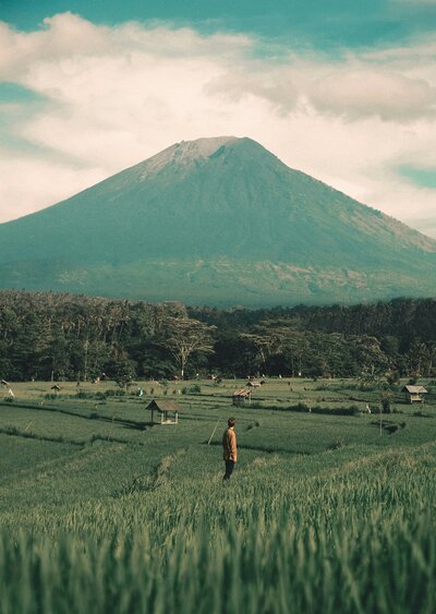 Indonesian mountain near Santai Retreats - longboarding retreat in Indonesia