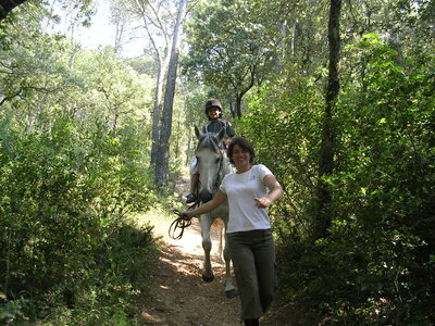 Photo de Laurence et son cheval