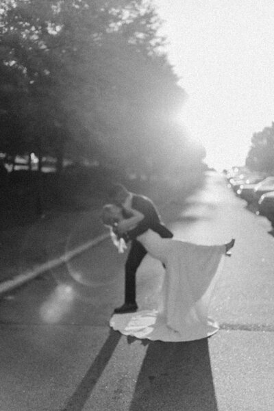 Candid wedding photo in Williamsburg, Brooklyn
