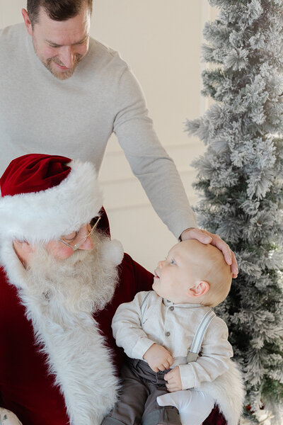 Woman choosing outfit for family photography session