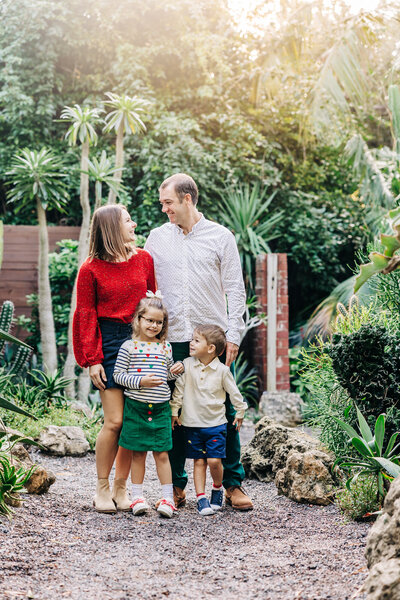 cute family moment at sunken gardens in st. pete fl