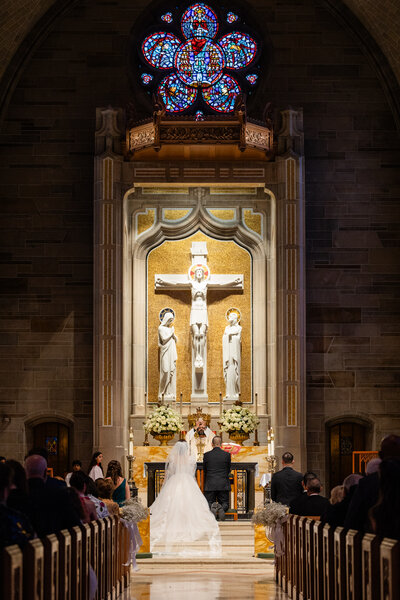 bride and groom embracing on their wedding day