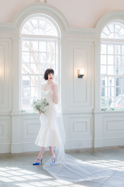 Butterfly Wedding Dress with off-the-shoulder sleeves
