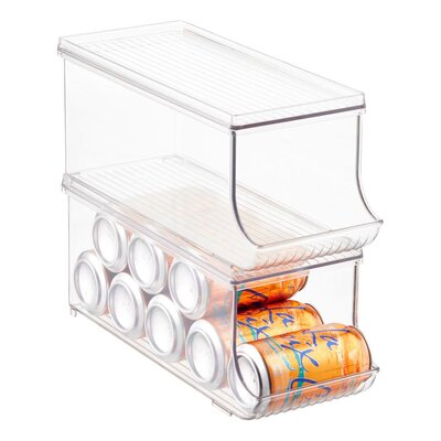 2 Pack Stackable Soda Can Organizer for Refrigerator, Can Holder Dispenser,  Cann