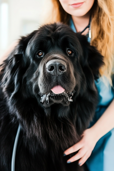 newfoundland with female vet