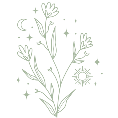 Delicate floral design element from the Moonrise Branding Package by Moonlight Design Studio