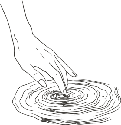 hand and water illustration