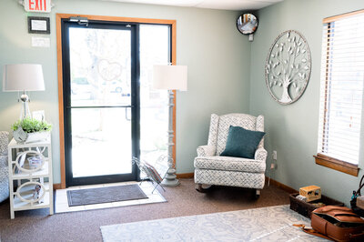 sunny birth center lobby