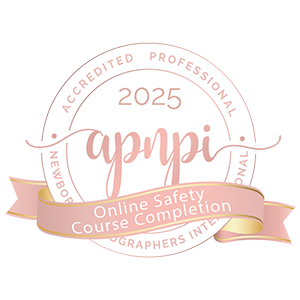 Certified newborn safety photographer - APNPI Online Safety Course Completion 2025