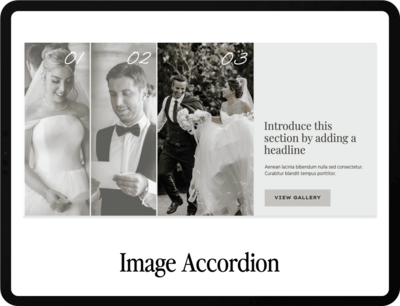 Image Accordion Showit Template  Add-on