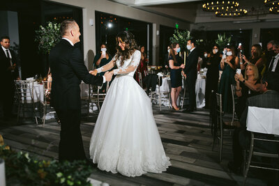 Hispanic Wedding Bride and Groom First Dance