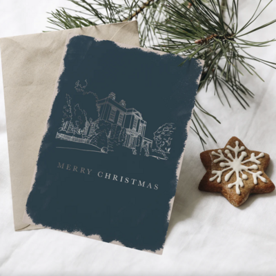 Personalised venue christmas cards by The Little Paper Shop
