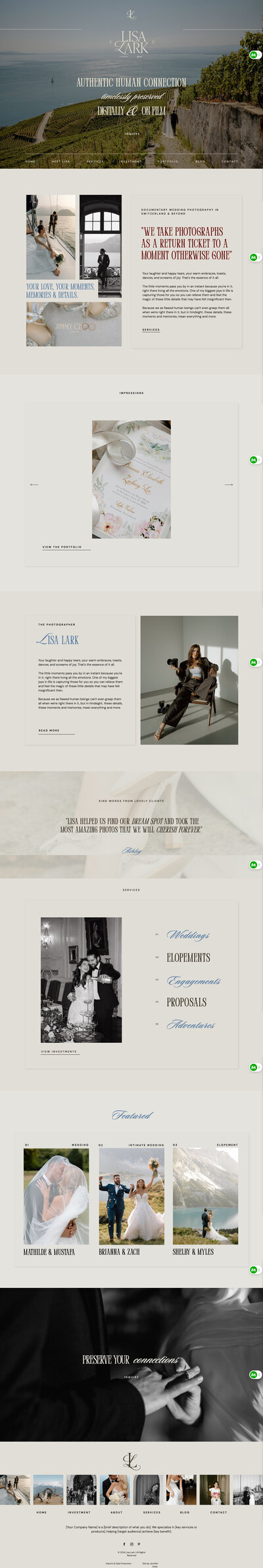 Screenshot einer professionell erstellten Website – fertig in einer Woche