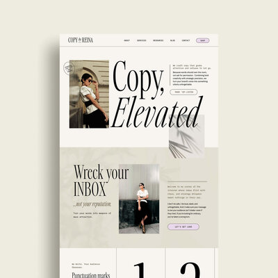 Kimberly, coaching website template