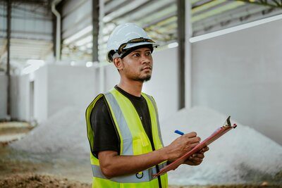 Contractor Construction man at job site