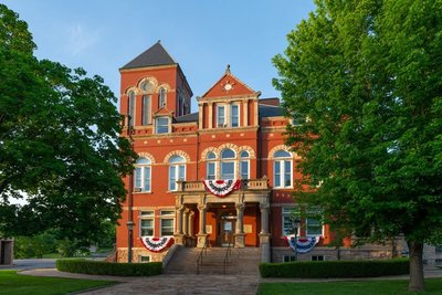 The beautiful historic Fayette County Courthouse in Fayetteville, WV.