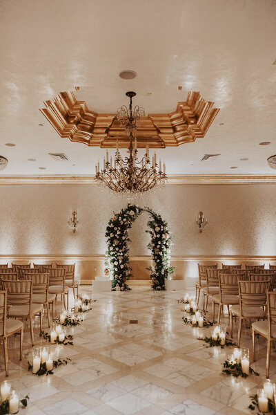 Wedding ceremony decor at The St Regis Washington DC