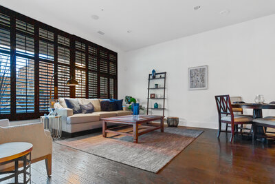 Staged living room designed for buyer engagement and faster sales
