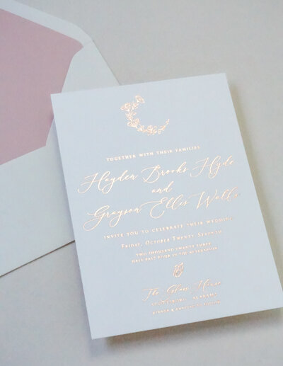 Denver Colorado semi-custom wedding invitations TDC