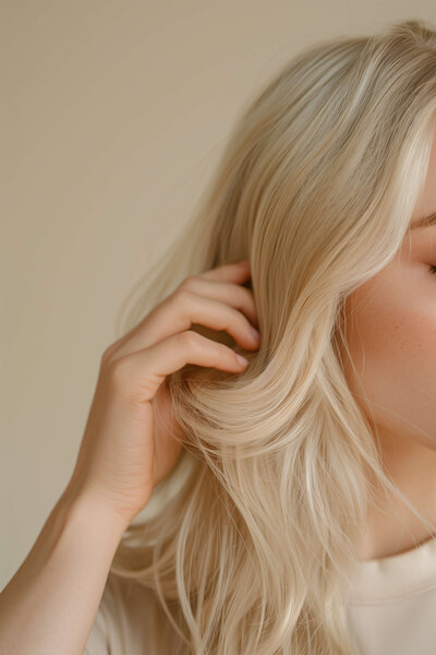 Calm moment representing steady, effective hair support over time.