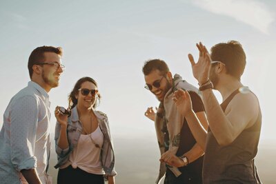 Happy group of friends