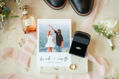 Luxury wedding flat lay