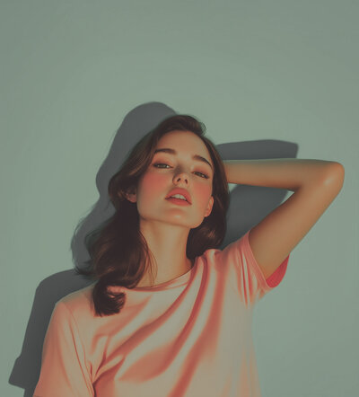 Woman Posing in Pastelsresize